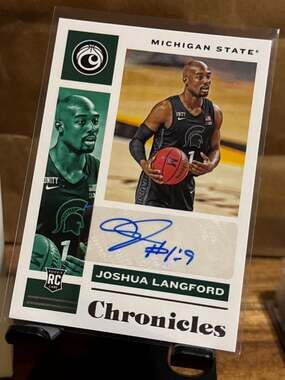 2021 Draft Picks Joshua Langford CR-JLA Chronicles AUTO Rookie RC Michigan State